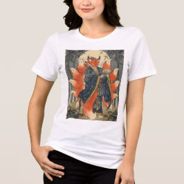 九尾の狐 | 日本の神話アート トライブレンドTシャツ