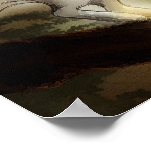 九尾キツネ林 ポスター (角)