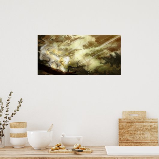 九尾キツネ林 ポスター (キッチン)