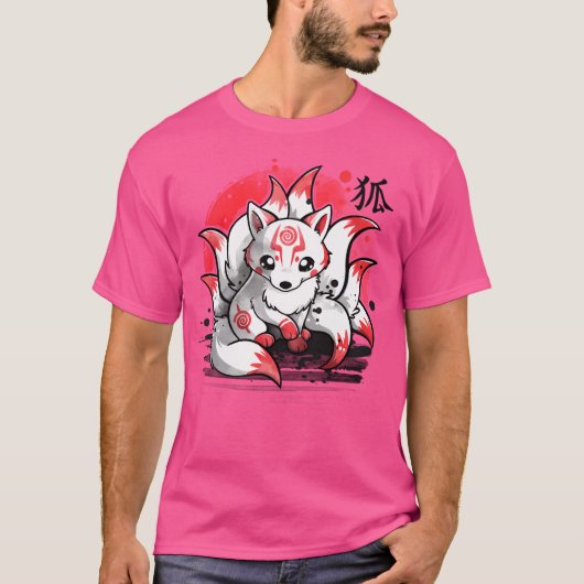 九尾キツネ霊 Tシャツ (正面)