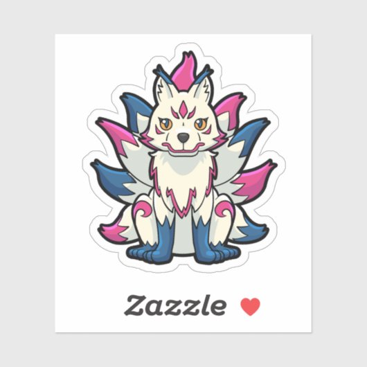 九尾キツネ – 九尾狐 シール (シート)