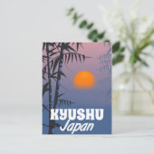 九州日本ヴィンテージ旅行ポスター ポストカード (スタンド正面)
