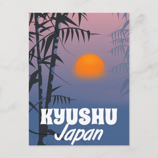 九州日本ヴィンテージ旅行ポスター ポストカード (正面)