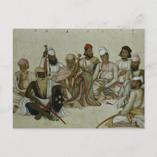 九廷臣とラジャのしもべ ポストカード (正面)