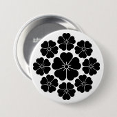 九星式の桜の花 缶バッジ (正面&裏面)