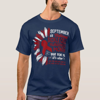 九月国立鎌形細胞認識度ブルゴーニュ Tシャツ
