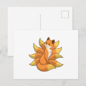 九本の狐の尾を持つ狐 ポストカード (正面/裏面)