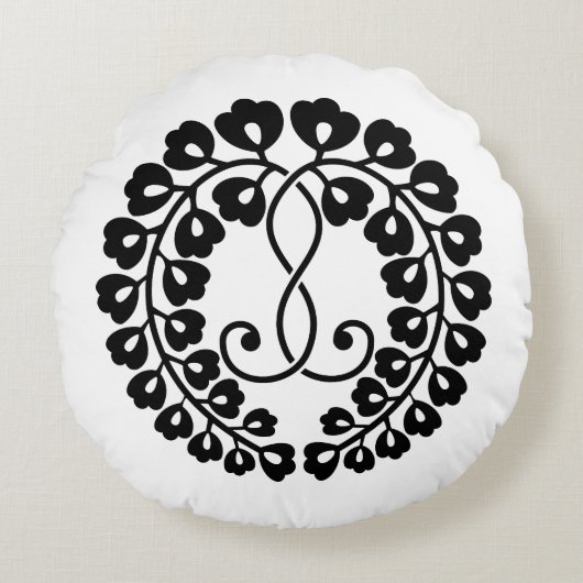 九条藤 ラウンドクッション (正面)