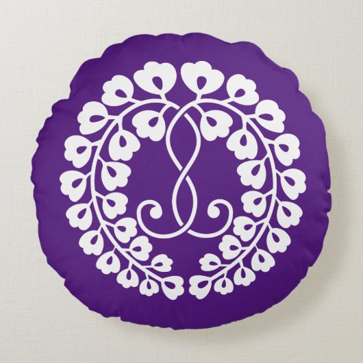 九条藤 ラウンドクッション (正面)