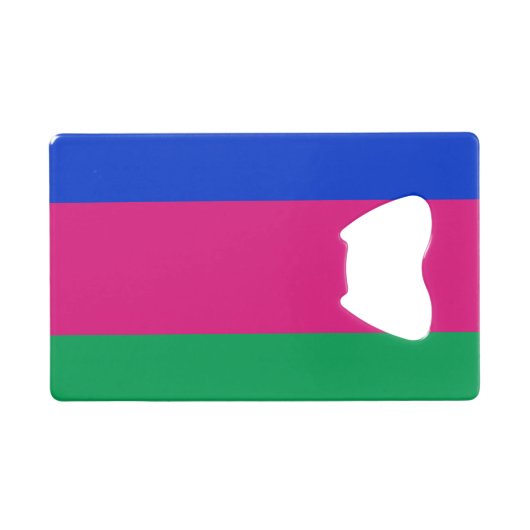 九番人民共和国国旗 クレジットカード栓抜き (正面(横))