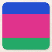 九番人民共和国国旗 スクエアペーパーコースター (正面)