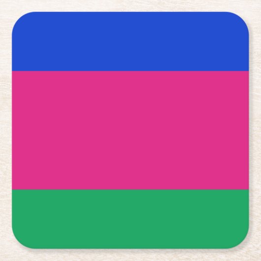 九番人民共和国国旗 スクエアペーパーコースター (正面)