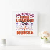 九看護度積載量ナース スクエア壁時計 (ホーム)