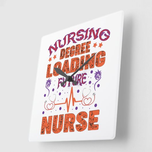 九看護度積載量ナース スクエア壁時計 (傾斜)