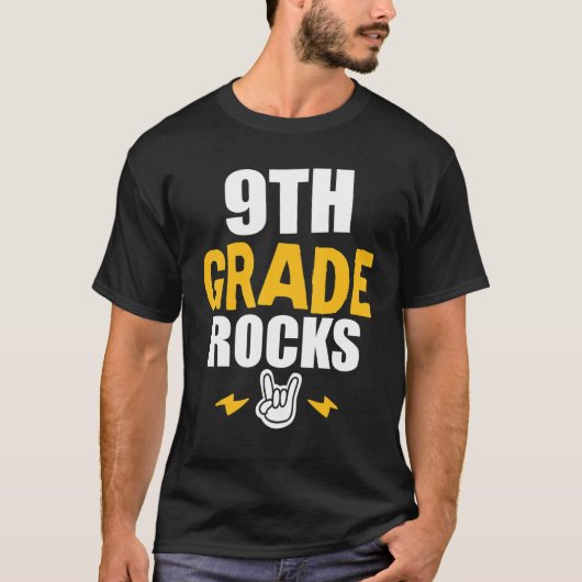 九等岩石新学期九等岩石先生 Tシャツ (正面)