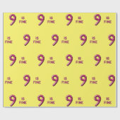 九素晴らし番誕生日 ラッピングペーパー (フラット)