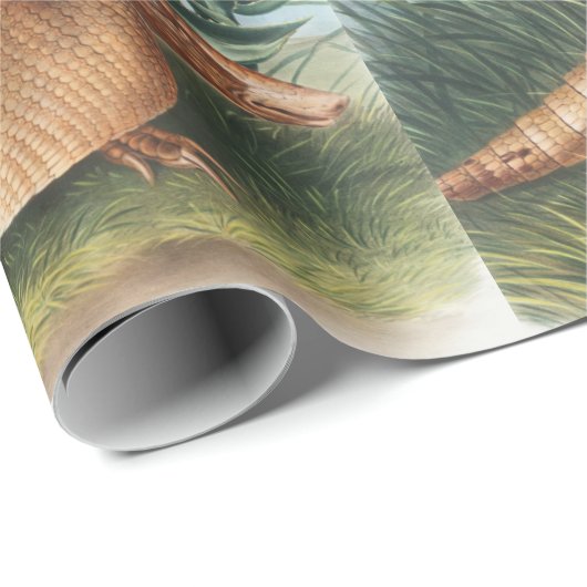 九縞アルマディロイラストレーション ラッピングペーパー (ロールコーナー)