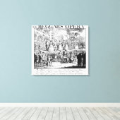 乞食のオペラブルズクエド, 1728 キャンバスプリント (インサイチュ (ウッドフロア))