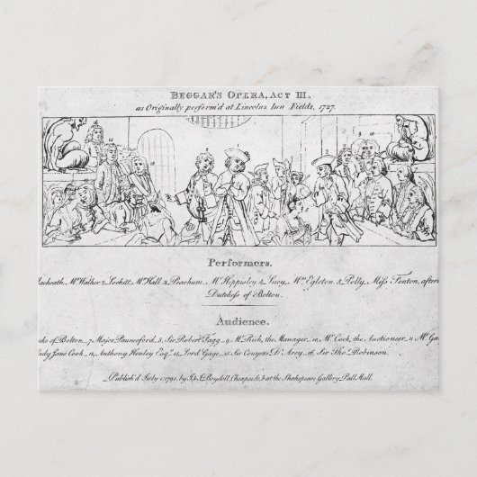 乞食のオペラ ポストカード (正面)