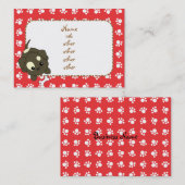 乞食をする子犬の前足 名刺 (正面/裏面)