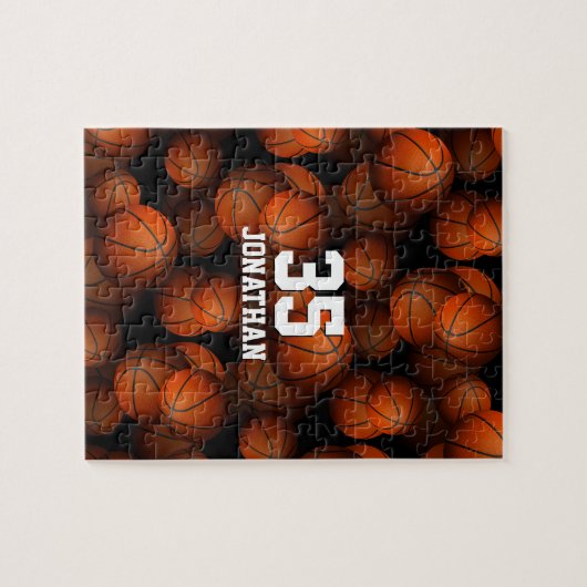 乞食を男の子にパターン付けパーソナライズされたする ジグソーパズル (横)