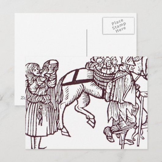 乞食一家 ポストカード (正面/裏面)