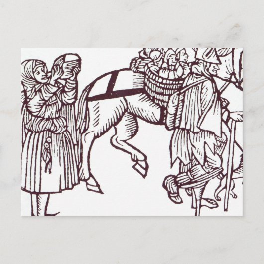 乞食一家 ポストカード (正面)