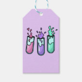 乱れた試験管 ギフトタグ (正面)