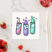 乱れた試験管 スタンダードカクテルナプキン (インサイチュ)