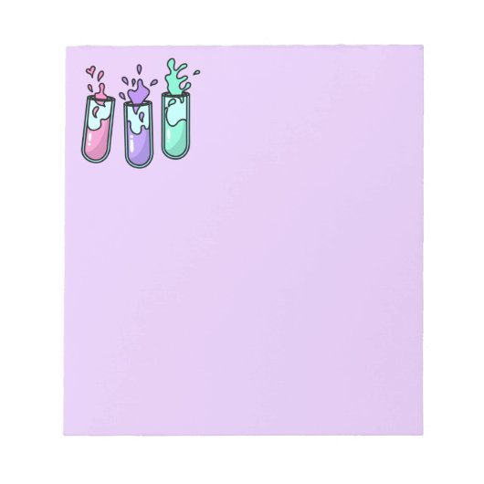乱れた試験管 ノートパッド (正面)