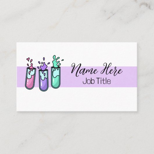 乱れた試験管 名刺 (正面)