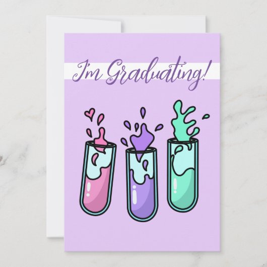 乱れた試験管 招待状 (正面)