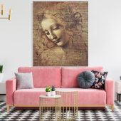 乱れた髪の若い女性の頭か、レダ キャンバスプリント (インサイチュ (リビング))