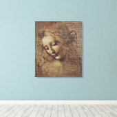 乱れた髪の若い女性の頭か、レダ キャンバスプリント (インサイチュ (ウッドフロア))