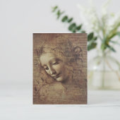 乱れた髪の若い女性の頭か、レダ ポストカード (スタンド正面)