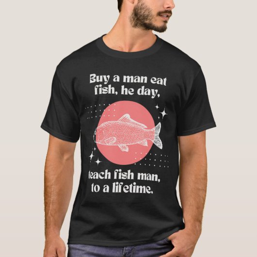 乱れた魚のライト Tシャツ (正面)
