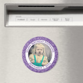 乱数パターン70誕生日紫/白 マグネット (インサイチュ (食洗機))