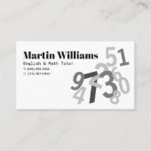 乱数数学チューター先生ホームスクール 名刺 (正面)