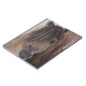 乱毛の田舎西おもしろい茶色の馬 ノートブック (左側)