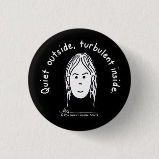 乱流の小さく黒いボタン 缶バッジ