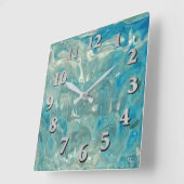 乱流の海 スクエア壁時計 (傾斜)