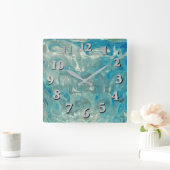 乱流の海 スクエア壁時計 (ホーム)