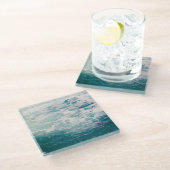 乱流ブルーウォーターコースター ガラスコースター (アングル)