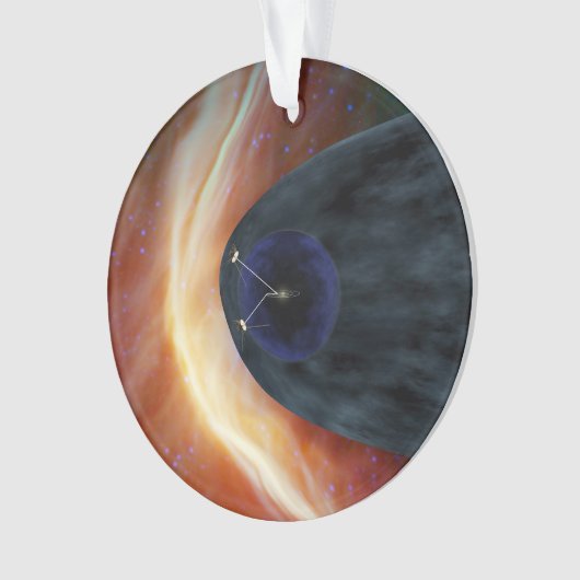 乱流宇宙を探索する2つのボイジャー宇宙船。 オーナメント (正面)