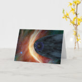 乱流宇宙を探索する2つのボイジャー宇宙船。 カード (黄色い花)