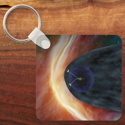 乱流宇宙を探索する2つのボイジャー宇宙船。 キーホルダー (正面)