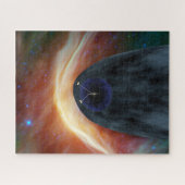 乱流宇宙を探索する2つのボイジャー宇宙船。 ジグソーパズル (横)