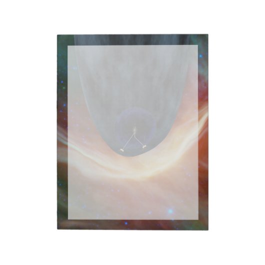 乱流宇宙を探索する2つのボイジャー宇宙船。 ノートパッド (回転)