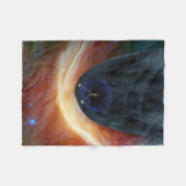 乱流宇宙を探索する2つのボイジャー宇宙船。 フリースブランケット (正面(横))