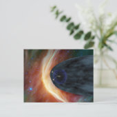 乱流宇宙を探索する2つのボイジャー宇宙船。 ポストカード (スタンド正面)